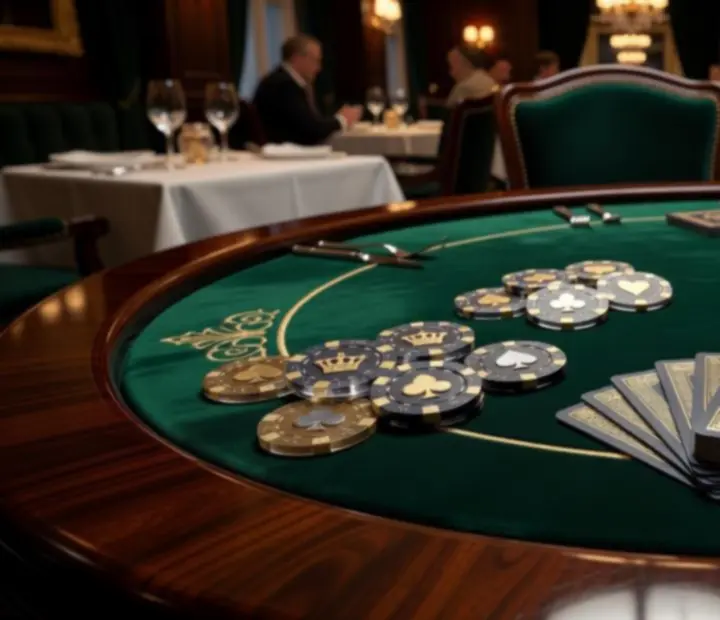 Prémium minőségű, elegáns poker asztal bársony székekkel